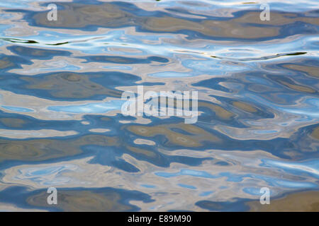 Ripples in Water with Sunlight Reflecting Stock Photo
