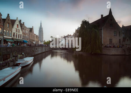 Onze-Lieve-Vrouw Brugge. Church of Our Lady in Bruges, Belgium Stock Photo