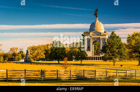 The Pennsylvania Monument, in Gettysburg, Pennsylvania. Stock Photo