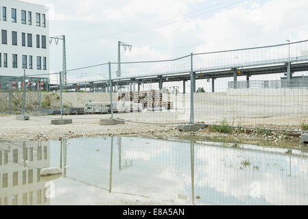 Development area construction site Stock Photo