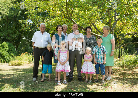 Family portrait of multi-generation family Stock Photo