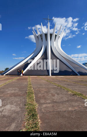 Metropolitan Cathedral, Brasilia, Federal District, Brazil Stock Photo