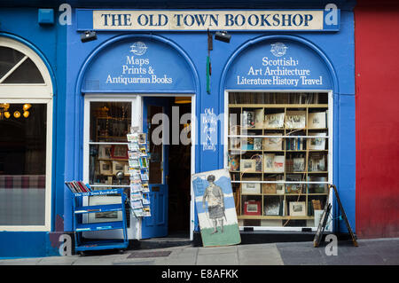 Old Town Bookshop on Victoria Street, Edinburgh, Scotland Stock Photo