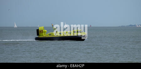Auckland Airport  marine emergency hovercraft testing in Southampton water England Stock Photo