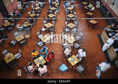 The interior of famous Indian Coffee House co-operative restaurant at College street in Kolkata (Calcutta), India Stock Photo