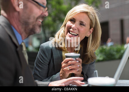 Business colleagues on coffee break Stock Photo