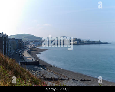 Early morning view from Constitution Hill towards Aberystwyth Ceredigion Wales UK Stock Photo