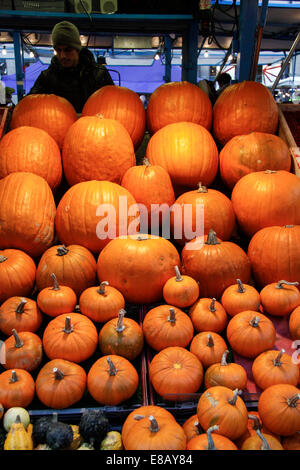 Pumpkins in the marketplace Stock Photo