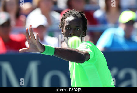 Gael Monfils (FRA) in action at the US Open 2014 Championships in Flushing Meadows, New York,USA. Stock Photo