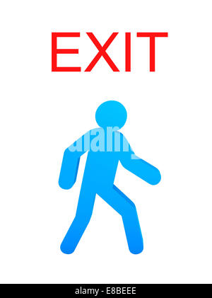 Emergency exit sign Stock Photo