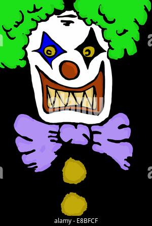 Evil clown Stock Photo