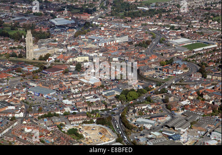 aerial view of the Lincolnshire town of Boston, UK Stock Photo
