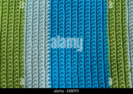 Multi-colored knitting striped background Stock Photo