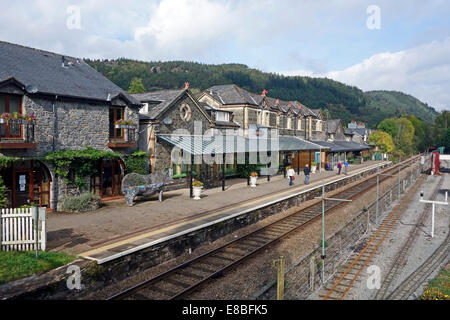 Betswycoed (Betws-y-coed) railway station in the Vale of Conwy Wales United Kingdom Stock Photo