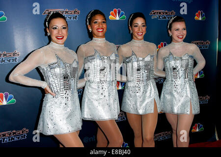 NEW YORK-SEP 17: Members of the Rockettes attends the post-show red carpet of America's Got Talent: The Finale Season 9 at Radio Stock Photo