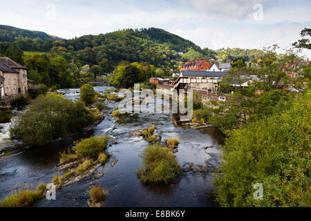 River Dee at Llangollen, Wales. Stock Photo