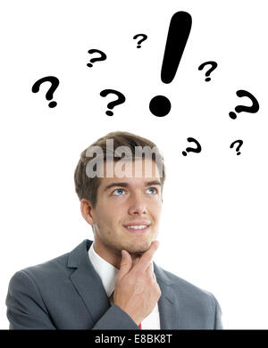 creative young business man having an idea Stock Photo
