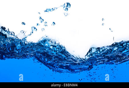 Water and air bubbles over white background Stock Photo