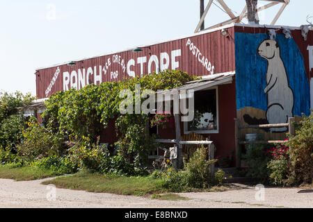The Ranch Store of the Badlands, Prairie Dog Town, South Dakota, USA Stock Photo