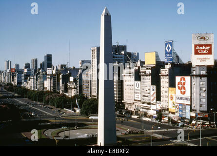 obelisk, avenida 9 de julio, buenos aires, argentina, south america Stock Photo