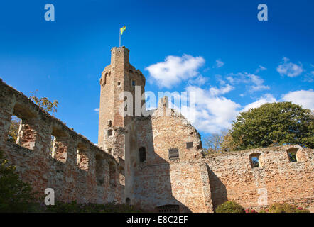 Caister castle ruin, UK's earliest brick built example, with grade1 building listing Stock Photo