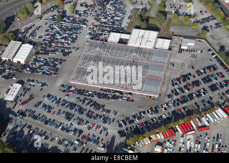 aerial view of British Car Auctions at Belle Vue in Manchester, UK Stock Photo
