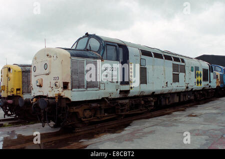 british rail diesel locomotive class 37 number 37223 at doncaster england uk Stock Photo