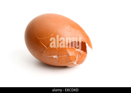 shell eggs isolated on white Stock Photo