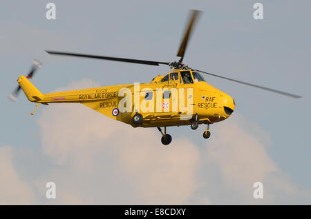 Westland Whirlwind helicopter British licence built version of the U.S. Sikorsky S-55.This one restored to flight 2013. HAR10. Flying at airshow Stock Photo