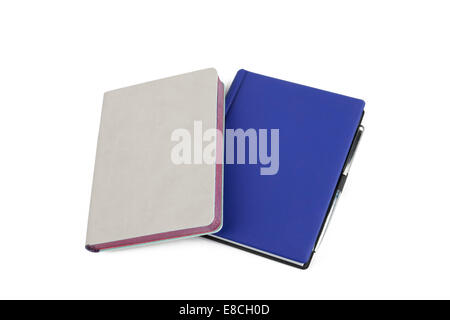 blue notebook isolated on white Stock Photo