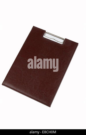 brown notebook isolated on white Stock Photo