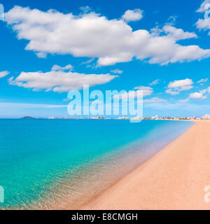 Playa Paraiso beach in Manga Mar Menor Murcia at Spain Stock Photo