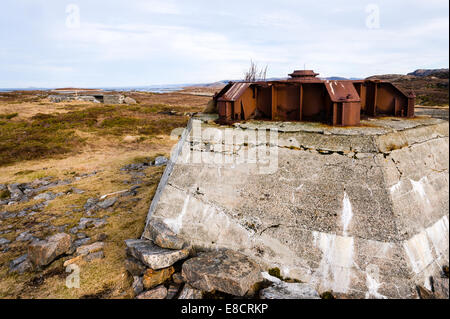 Stokksund, Norway. German remnants from a World War 2 radar station on Linesøya. Stock Photo