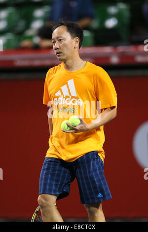 Ariake Coliseum, Tokyo, Japan. 5th Oct, 2014. Michael Chang, OCTOBER 5, 2014 - Tennis : Rakuten Japan Open Tennis Championships 2014, the Final match between Kei Nishikori (JPN) - Milos Raonic (CAN) at Ariake Coliseum, Tokyo, Japan. © Yohei Osada/AFLO SPORT/Alamy Live News Stock Photo