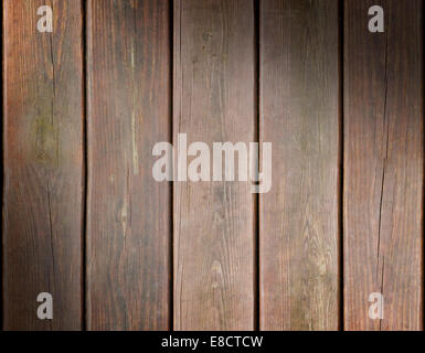 Weathered wooden plank background texture lit diagonally Stock Photo