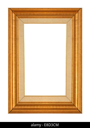 gold picture frame. Isolated over white background Stock Photo - Alamy