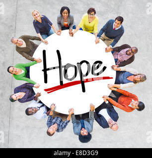 Group of Hands Holding Letter Believe Stock Photo - Alamy