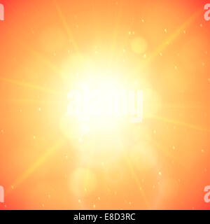 Summer background, summer sun with lens flare Stock Photo