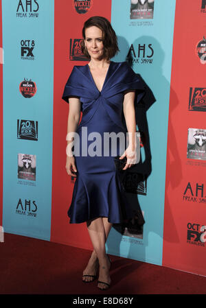 Los Angeles, California, USA. 5th Oct, 2014. Sarah Paulson attending the Los Angeles Premiere Screening Of FX's ''American Horror Story: Freak Show'' held at the TCL Chinese Theatre in Hollywood, California on October 5, 2014. 2014 Credit:  D. Long/Globe Photos/ZUMA Wire/Alamy Live News Stock Photo