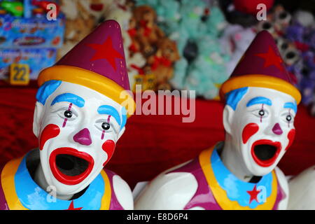 Laughing Clowns game of chance at a sideshow alley stall at the Perth Royal Show, Western Australia. Stock Photo