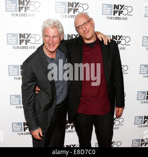 New York, USA. 5th October, 2014. Actor Richard Gere (L) and director Oren Moverman attend the premiere of 'Time Out of Mind' at the 52nd New York Film Festival at Alice Tully Hall on October 5, 2014 in New York City. Credit:  Debby Wong/Alamy Live News Stock Photo