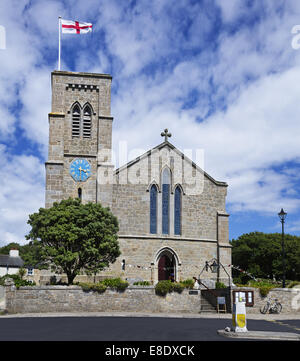 St Marry the virgin church Hugh town,St Marys,Isles of Scilly Stock Photo