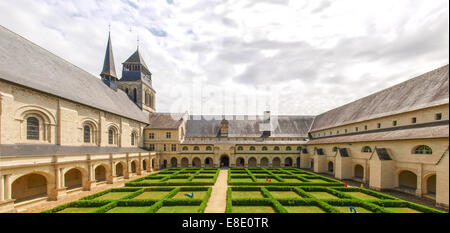 Fontevraud, France - June 10, 2014: Abbaye de Fontevraud. The church Inside the abbey Stock Photo