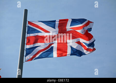The Union Jack, Union Flag, National flag of the United Kingdom Stock Photo