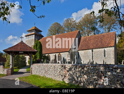 St Andrews Church, Meonstoke, Hampshire, England Stock Photo