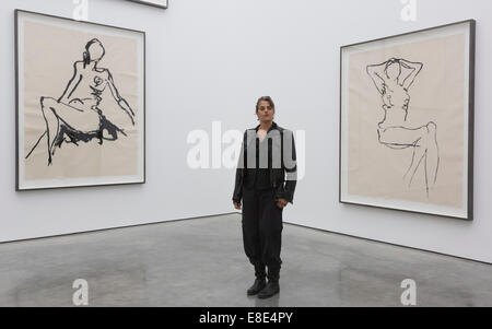 The Tracey Emin exhibition 'The Last Great Adenture is You' opens at the White Cube Gallery, Bermondsey, London. Stock Photo