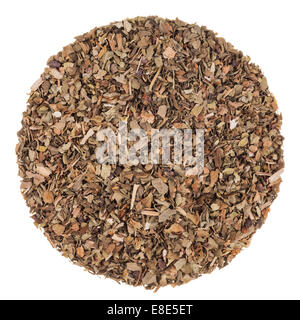 Mix of Dried Spices in a Perfect Circle Isolated on White Background Stock Photo
