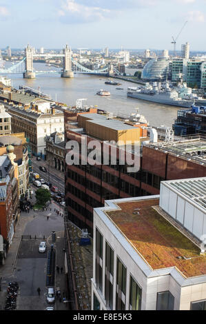 Panoramic view from the top of the Monument London England United Kingdom UK Stock Photo