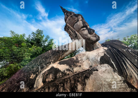 Amazing view of mythology and religious statues at Wat Xieng Khuan Buddha park. Vientiane, Laos Stock Photo