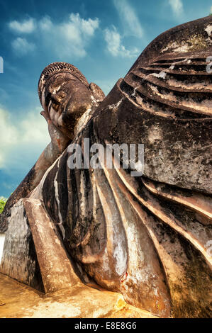 Amazing view of mythology and religious statues at Wat Xieng Khuan Buddha park. Vientiane, Laos Stock Photo